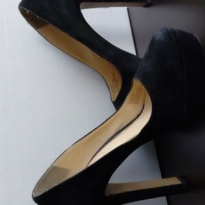 Superb Black Suede Platform Pumps Jessica Simpson